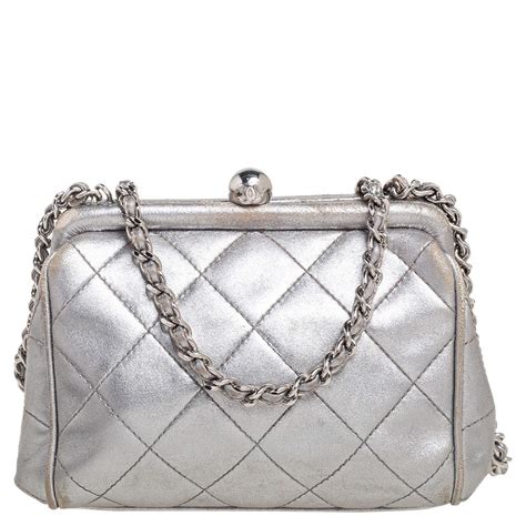 vintage silver chanel bag